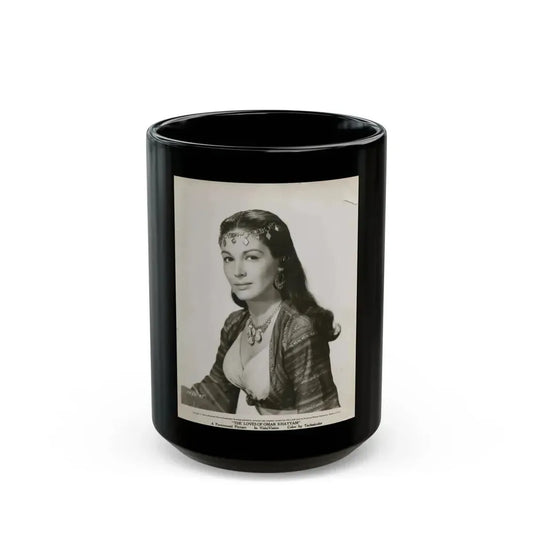 Joan Taylor #23 (Vintage Female Icon) Black Coffee Mug 15oz - Go Mug Yourself