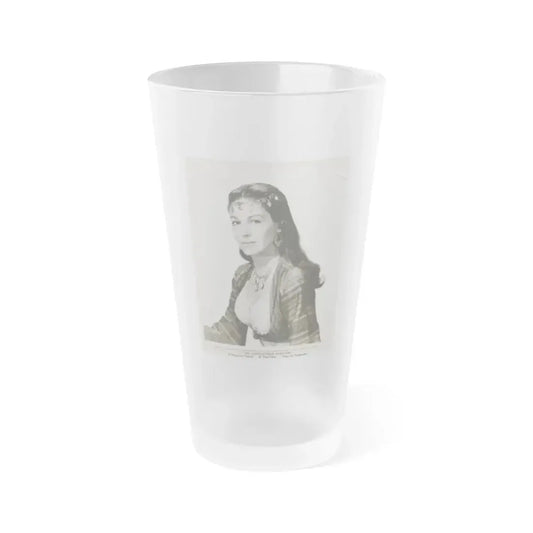 Joan Taylor #23 (Vintage Female Icon) Frosted Pint Glass 16oz 16oz Frosted - Go Mug Yourself