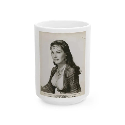 Joan Taylor #23 (Vintage Female Icon) White Coffee Mug 15oz - Go Mug Yourself