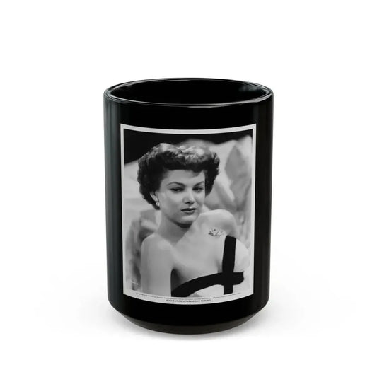 Joan Taylor #24 (Vintage Female Icon) Black Coffee Mug 15oz - Go Mug Yourself