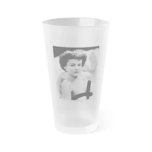 Joan Taylor #24 (Vintage Female Icon) Frosted Pint Glass 16oz 16oz Frosted - Go Mug Yourself