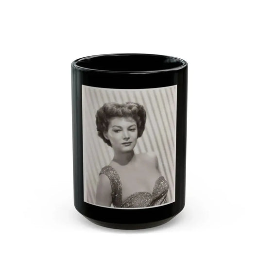Joan Taylor #25 (Vintage Female Icon) Black Coffee Mug 15oz - Go Mug Yourself
