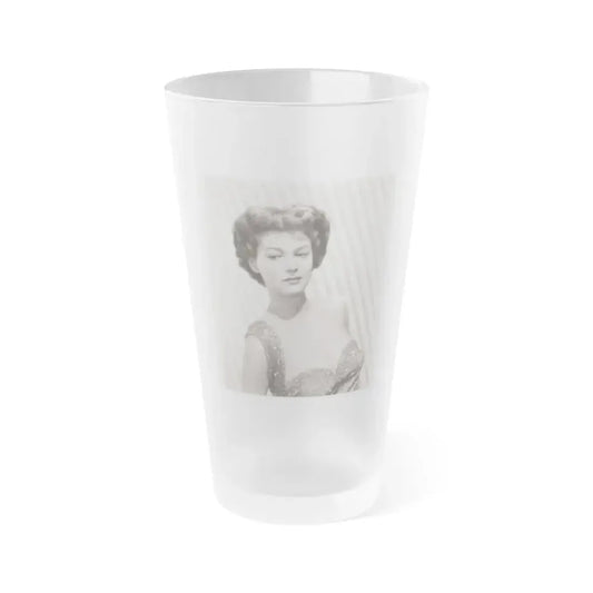 Joan Taylor #25 (Vintage Female Icon) Frosted Pint Glass 16oz 16oz Frosted - Go Mug Yourself