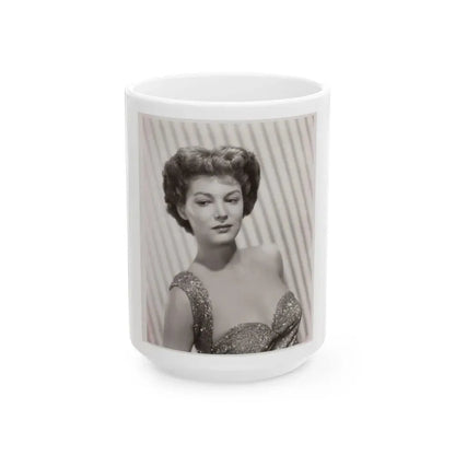 Joan Taylor #25 (Vintage Female Icon) White Coffee Mug 15oz - Go Mug Yourself