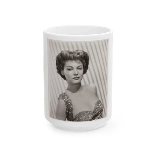 Joan Taylor #25 (Vintage Female Icon) White Coffee Mug 15oz - Go Mug Yourself