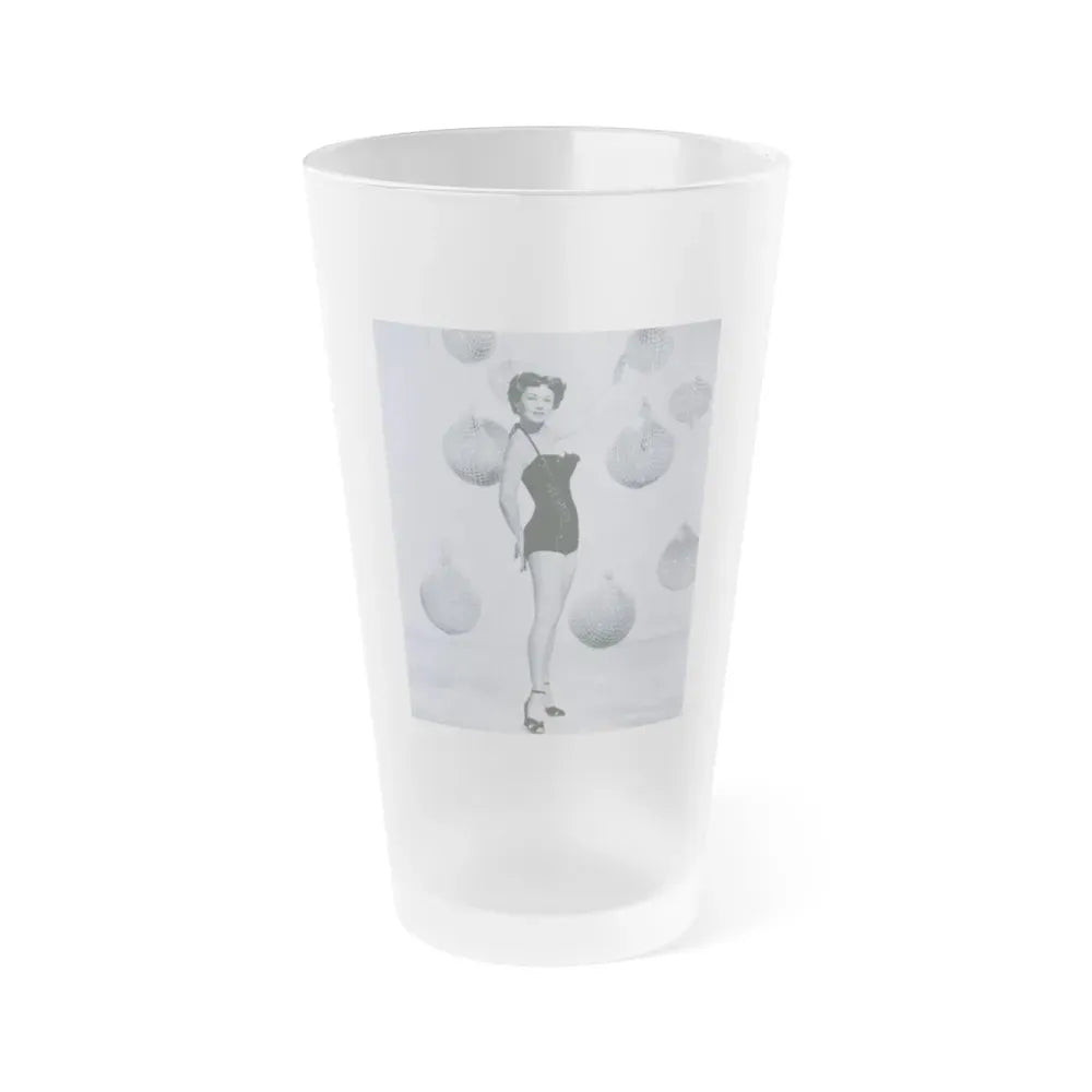 Joan Taylor #28 (Vintage Female Icon) Frosted Pint Glass 16oz 16oz Frosted - Go Mug Yourself