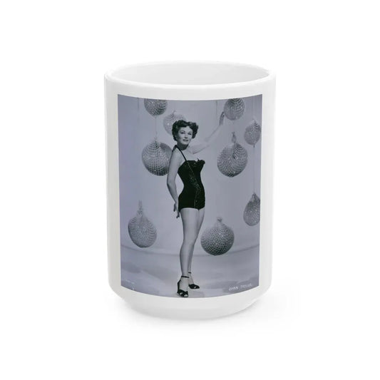 Joan Taylor #28 (Vintage Female Icon) White Coffee Mug 15oz - Go Mug Yourself