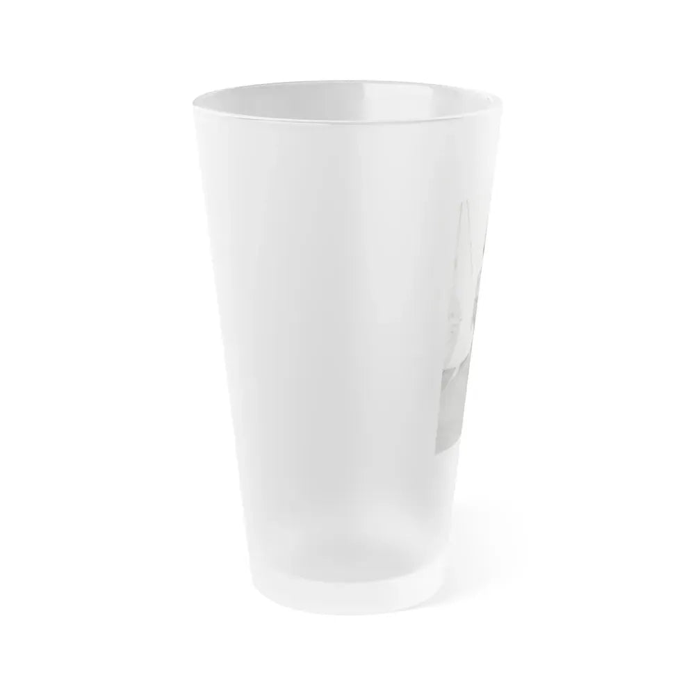 Joan Taylor #32 (Vintage Female Icon) Frosted Pint Glass 16oz - Go Mug Yourself