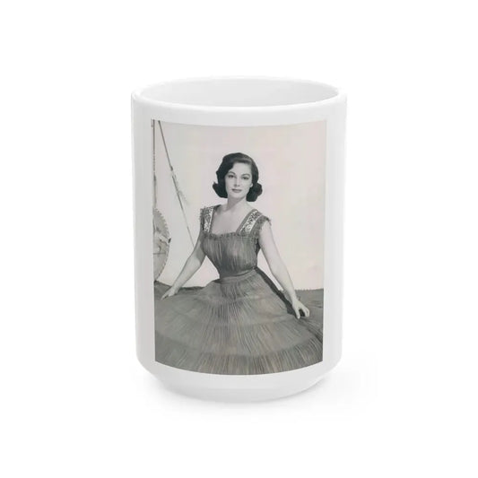 Joan Taylor #32 (Vintage Female Icon) White Coffee Mug 15oz - Go Mug Yourself