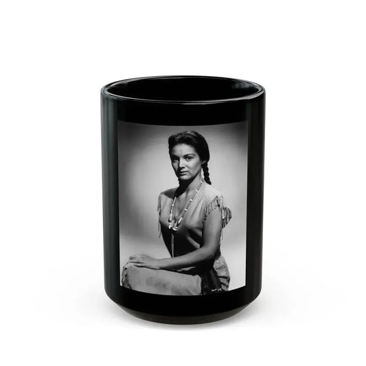 Joan Taylor #37 (Vintage Female Icon) Black Coffee Mug 15oz - Go Mug Yourself