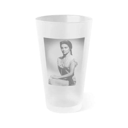 Joan Taylor #37 (Vintage Female Icon) Frosted Pint Glass 16oz 16oz Frosted - Go Mug Yourself