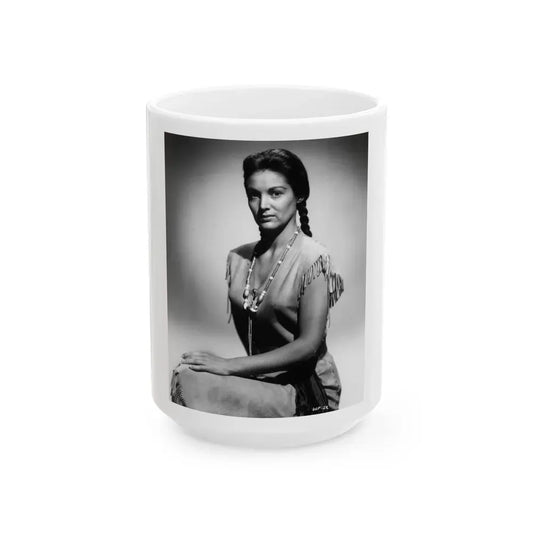 Joan Taylor #37 (Vintage Female Icon) White Coffee Mug 15oz - Go Mug Yourself