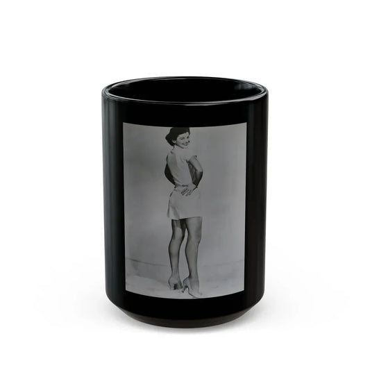 Joan Taylor #57 (Vintage Female Icon) Black Coffee Mug 15oz - Go Mug Yourself