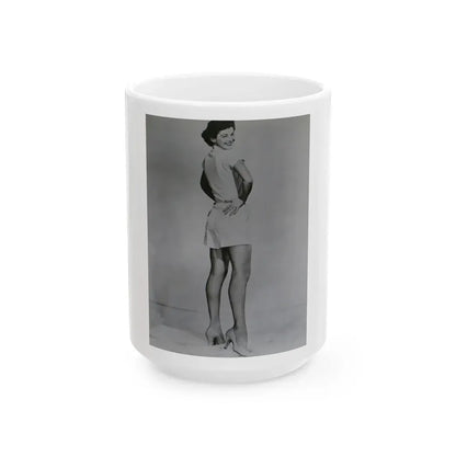 Joan Taylor #57 (Vintage Female Icon) White Coffee Mug 15oz - Go Mug Yourself