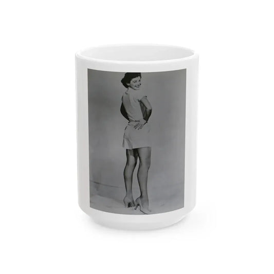 Joan Taylor #57 (Vintage Female Icon) White Coffee Mug 15oz - Go Mug Yourself