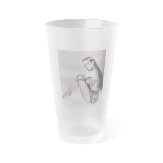 Joan Taylor #64 (Vintage Female Icon) Frosted Pint Glass 16oz 16oz Frosted - Go Mug Yourself