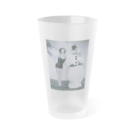 Joan Taylor #67 (Vintage Female Icon) Frosted Pint Glass 16oz 16oz Frosted - Go Mug Yourself