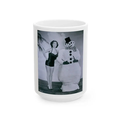 Joan Taylor #67 (Vintage Female Icon) White Coffee Mug 15oz - Go Mug Yourself