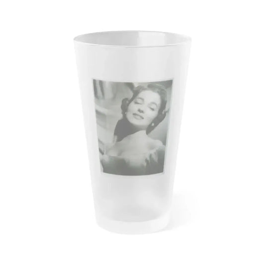 Joan Weldon #01 (Vintage Female Icon) Frosted Pint Glass 16oz 16oz Frosted - Go Mug Yourself