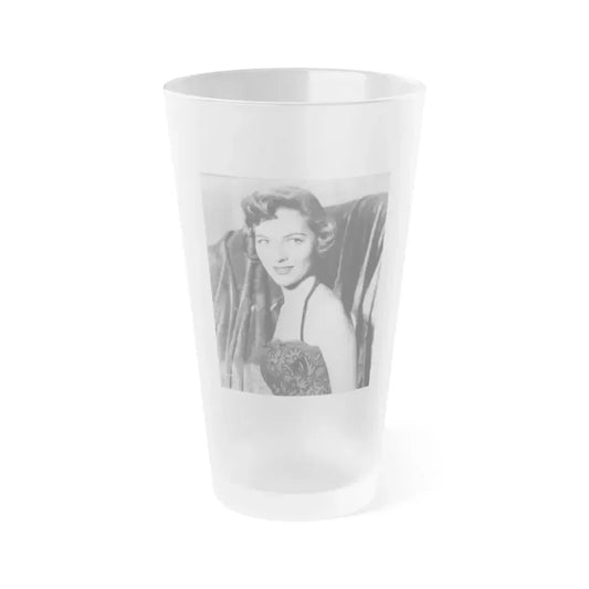 Joan Weldon #02 (Vintage Female Icon) Frosted Pint Glass 16oz 16oz Frosted - Go Mug Yourself