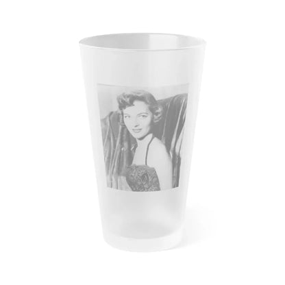 Joan Weldon #02 (Vintage Female Icon) Frosted Pint Glass 16oz 16oz Frosted - Go Mug Yourself