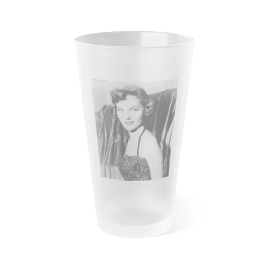 Joan Weldon #02 (Vintage Female Icon) Frosted Pint Glass 16oz 16oz Frosted - Go Mug Yourself