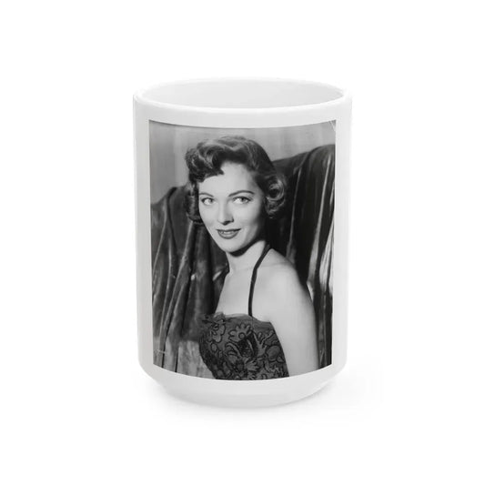 Joan Weldon #02 (Vintage Female Icon) White Coffee Mug 15oz - Go Mug Yourself