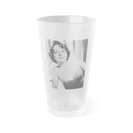 Joan Weldon #05 (Vintage Female Icon) Frosted Pint Glass 16oz 16oz Frosted - Go Mug Yourself