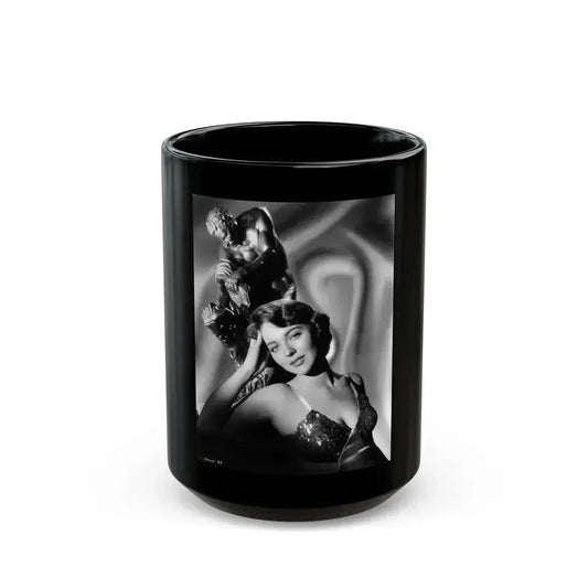 Joan Weldon #10 (Vintage Female Icon) Black Coffee Mug 15oz - Go Mug Yourself