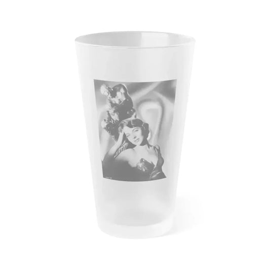 Joan Weldon #10 (Vintage Female Icon) Frosted Pint Glass 16oz 16oz Frosted - Go Mug Yourself
