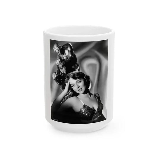 Joan Weldon #10 (Vintage Female Icon) White Coffee Mug 15oz - Go Mug Yourself