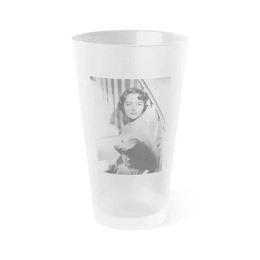 Joan Weldon #11 (Vintage Female Icon) Frosted Pint Glass 16oz 16oz Frosted - Go Mug Yourself