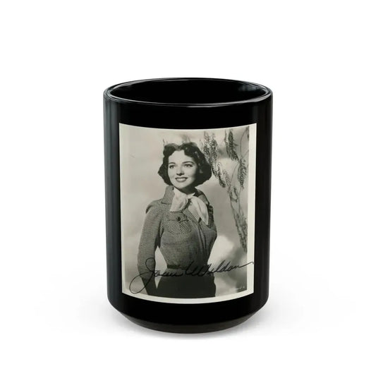 Joan Weldon #14 (Vintage Female Icon) Black Coffee Mug 15oz - Go Mug Yourself