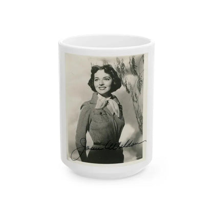 Joan Weldon #14 (Vintage Female Icon) White Coffee Mug 15oz - Go Mug Yourself
