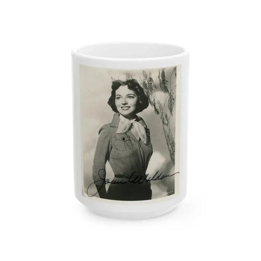 Joan Weldon #14 (Vintage Female Icon) White Coffee Mug 15oz - Go Mug Yourself