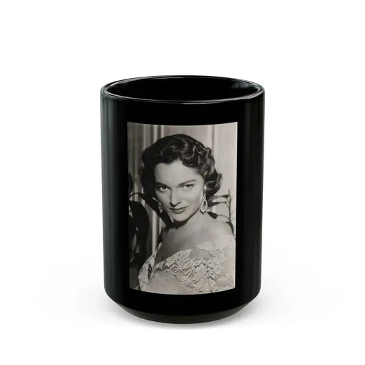 Joan Weldon #18 (Vintage Female Icon) Black Coffee Mug 15oz - Go Mug Yourself