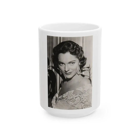 Joan Weldon #18 (Vintage Female Icon) White Coffee Mug 15oz - Go Mug Yourself