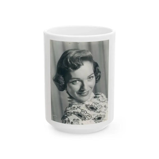 Joan Weldon #19 (Vintage Female Icon) White Coffee Mug 15oz - Go Mug Yourself