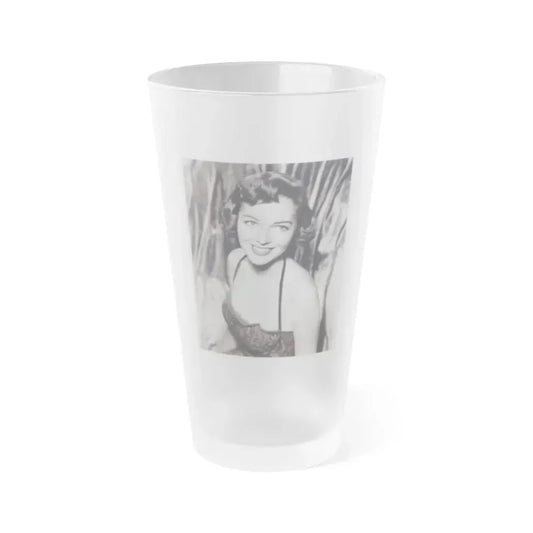 Joan Weldon #20 (Vintage Female Icon) Frosted Pint Glass 16oz 16oz Frosted - Go Mug Yourself