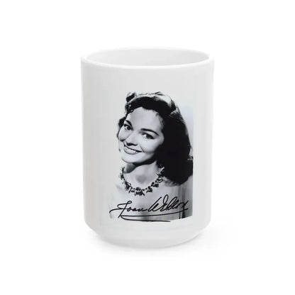 Joan Weldon #21 1 (Vintage Female Icon) White Coffee Mug 15oz - Go Mug Yourself
