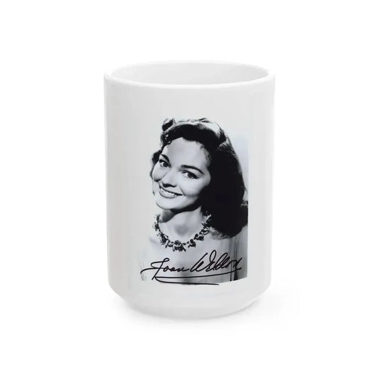 Joan Weldon #21 1 (Vintage Female Icon) White Coffee Mug 15oz - Go Mug Yourself