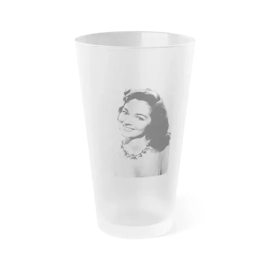 Joan Weldon #21 (Vintage Female Icon) Frosted Pint Glass 16oz 16oz Frosted - Go Mug Yourself