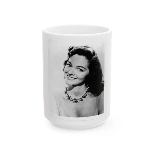 Joan Weldon #21 (Vintage Female Icon) White Coffee Mug 15oz - Go Mug Yourself