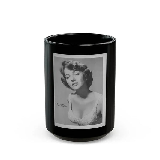 Joan Weldon #22 (Vintage Female Icon) Black Coffee Mug 15oz - Go Mug Yourself