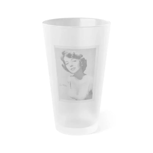 Joan Weldon #22 (Vintage Female Icon) Frosted Pint Glass 16oz 16oz Frosted - Go Mug Yourself