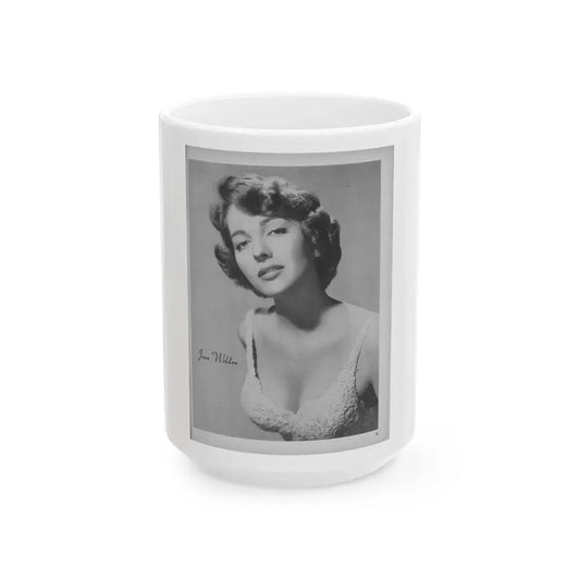 Joan Weldon #22 (Vintage Female Icon) White Coffee Mug 15oz - Go Mug Yourself