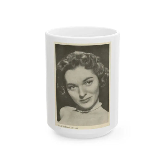 Joan Weldon #23 (Vintage Female Icon) White Coffee Mug 15oz - Go Mug Yourself