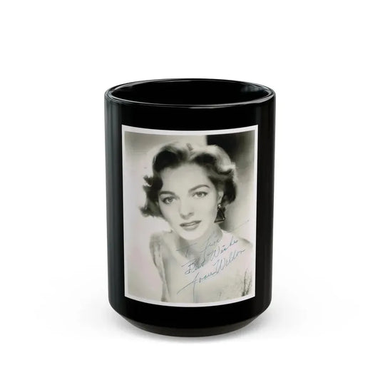 Joan Weldon #24 (Vintage Female Icon) Black Coffee Mug 15oz - Go Mug Yourself
