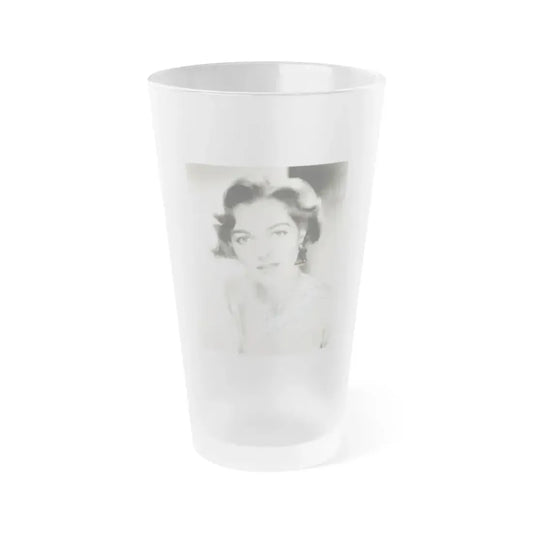 Joan Weldon #24 (Vintage Female Icon) Frosted Pint Glass 16oz 16oz Frosted - Go Mug Yourself
