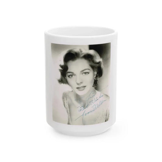Joan Weldon #24 (Vintage Female Icon) White Coffee Mug 15oz - Go Mug Yourself